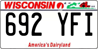 WI license plate 692YFI