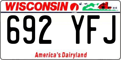 WI license plate 692YFJ