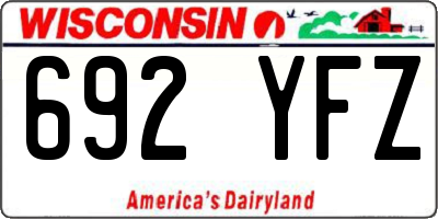 WI license plate 692YFZ