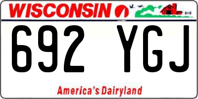 WI license plate 692YGJ