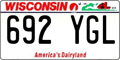 WI license plate 692YGL