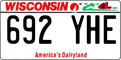 WI license plate 692YHE