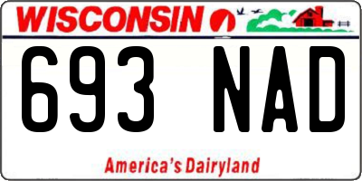 WI license plate 693NAD