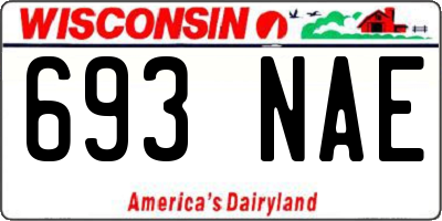 WI license plate 693NAE