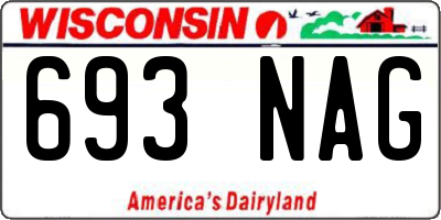 WI license plate 693NAG