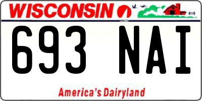 WI license plate 693NAI