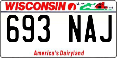 WI license plate 693NAJ