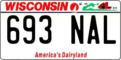 WI license plate 693NAL