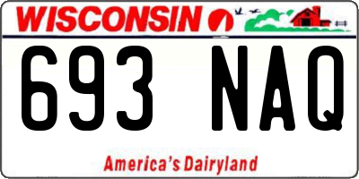 WI license plate 693NAQ