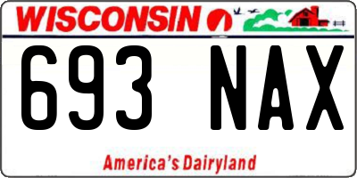 WI license plate 693NAX