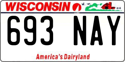 WI license plate 693NAY
