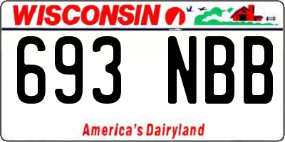 WI license plate 693NBB