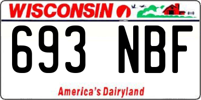 WI license plate 693NBF