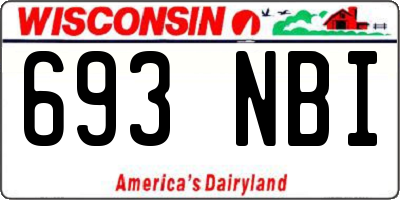 WI license plate 693NBI