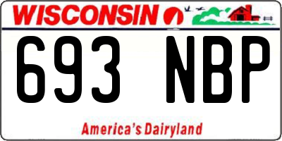 WI license plate 693NBP