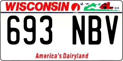 WI license plate 693NBV