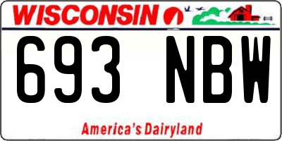 WI license plate 693NBW