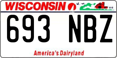 WI license plate 693NBZ