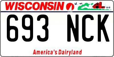 WI license plate 693NCK