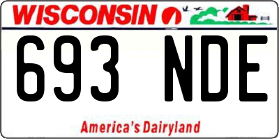 WI license plate 693NDE