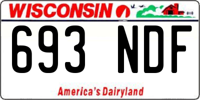 WI license plate 693NDF