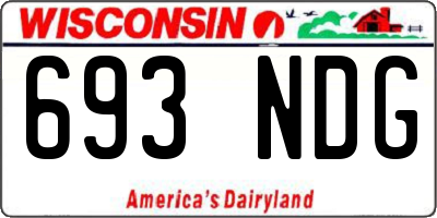 WI license plate 693NDG