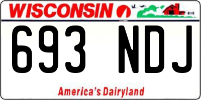 WI license plate 693NDJ