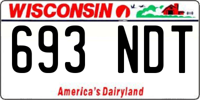 WI license plate 693NDT