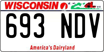 WI license plate 693NDV