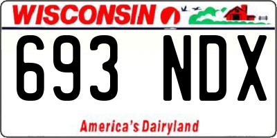 WI license plate 693NDX