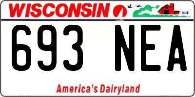 WI license plate 693NEA