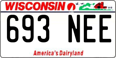 WI license plate 693NEE