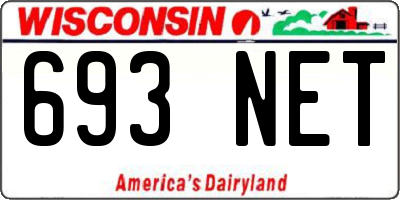 WI license plate 693NET