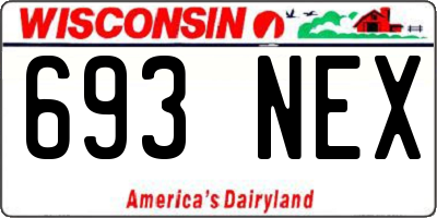WI license plate 693NEX