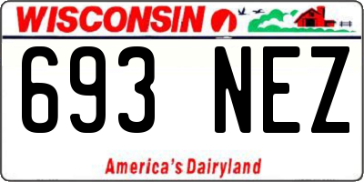 WI license plate 693NEZ