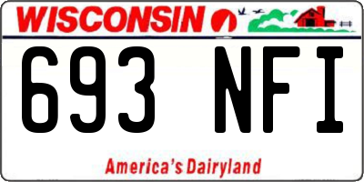 WI license plate 693NFI