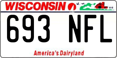 WI license plate 693NFL