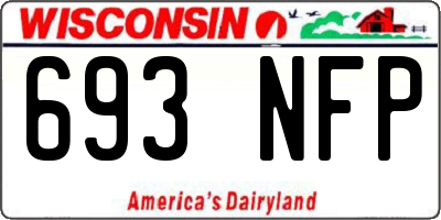 WI license plate 693NFP