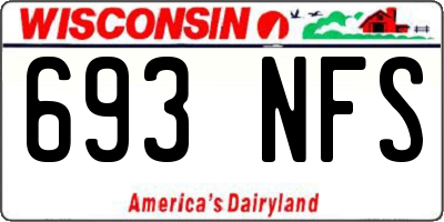 WI license plate 693NFS