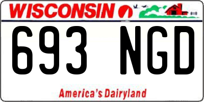 WI license plate 693NGD
