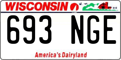 WI license plate 693NGE