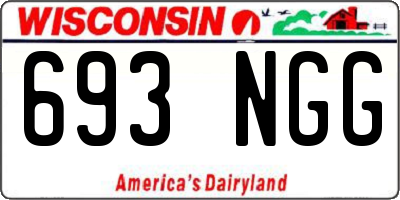 WI license plate 693NGG