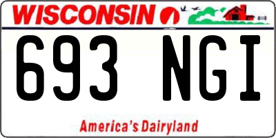 WI license plate 693NGI