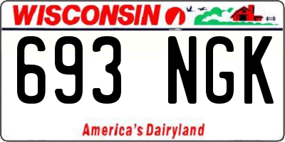 WI license plate 693NGK