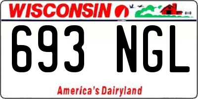 WI license plate 693NGL