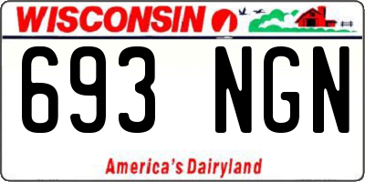 WI license plate 693NGN