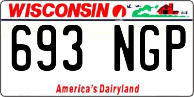 WI license plate 693NGP