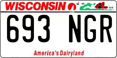 WI license plate 693NGR