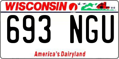 WI license plate 693NGU