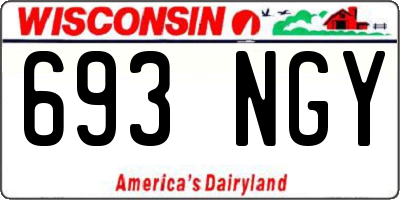 WI license plate 693NGY